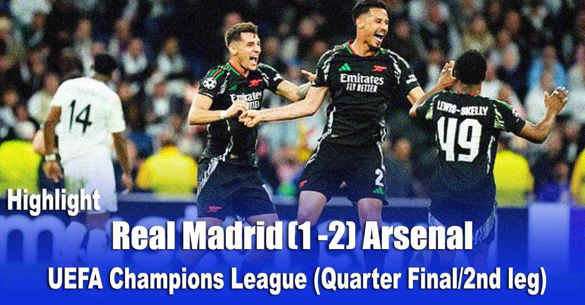 Real Madrid(1 -2) Arsenal   UEFA Champions League (Quarter Final/2nd leg) Highlight