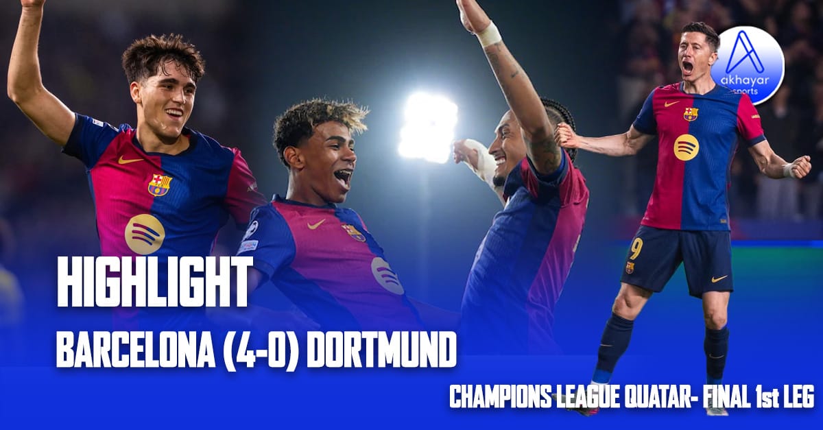 Champions League Quarter-Final 1st Leg - Barcelona (4-0) Dortmund Highlight Video