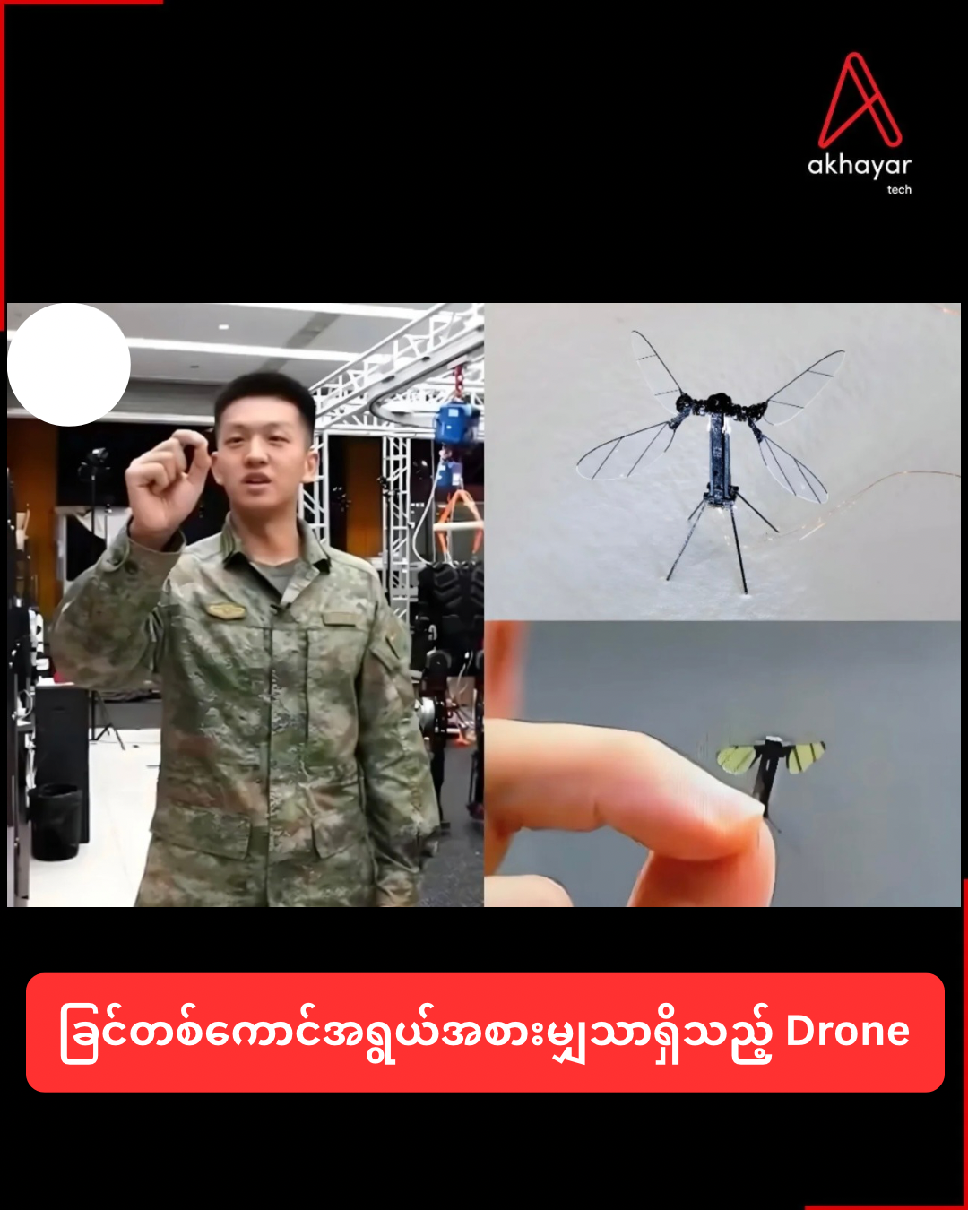 ခြင်တစ်ကောင်အရွယ်အစားမျှသာရှိသည့် Drone