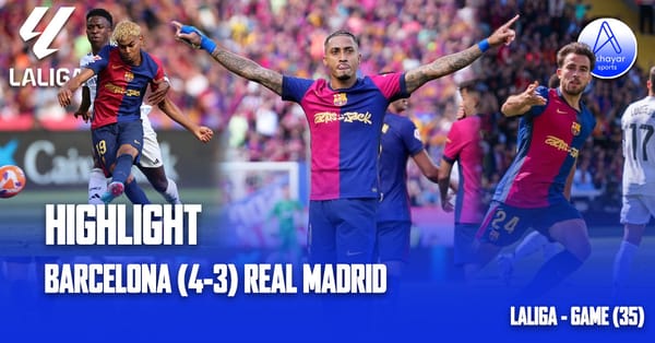 Barcelona (4-3) Real Madrid - Laliga - Game(35) Highlight Video